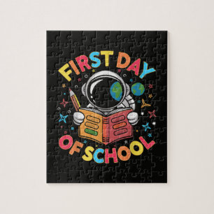 Eerste schooldag astronaut ruimte terug naar schoo legpuzzel