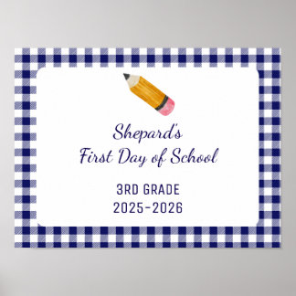 Eerste schooldag bord poster