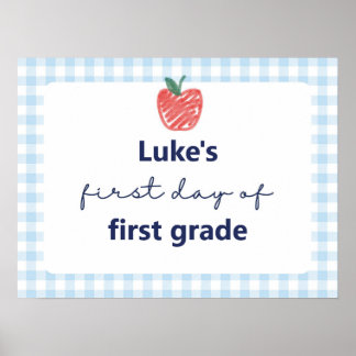 eerste schooldag bord poster