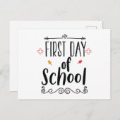 Eerste schooldag briefkaart (Voorkant / Achterkant)