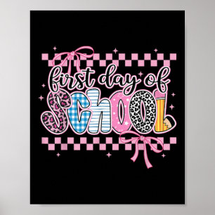 Eerste schooldag Coquette strik terug naar school Poster