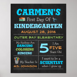 Eerste schooldag Kinderen Poster Foto Rekwisieten