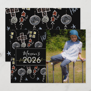 Eerste schooldag krijt schrift foto kaart