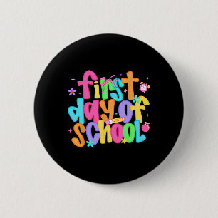 Eerste schooldag leraren student terug naar school ronde button 5,7 cm