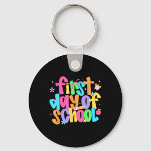 Eerste schooldag leraren student terug naar school sleutelhanger