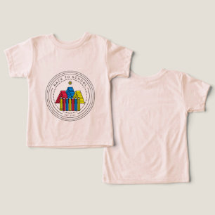 Eerste schooldag T-shirt Boek Berg Potlood F