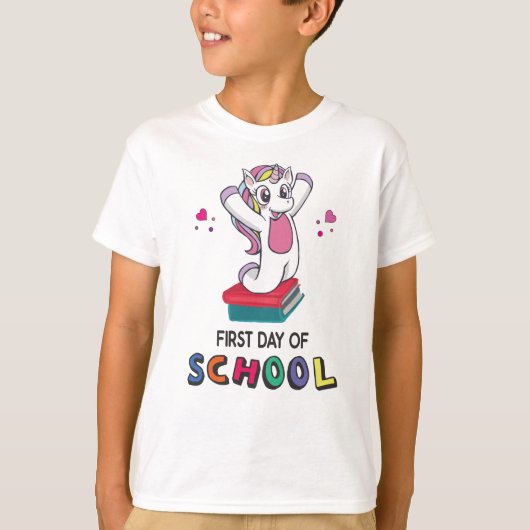 Eerste schooldag Unicorn T-shirt (Voorkant)