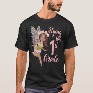 Eerste schooldag van het zwarte meisje van de eers t-shirt