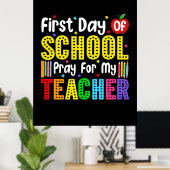 Eerste schooldag voor mijn leraar poster (Thuiskantoor)