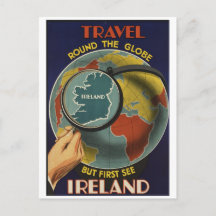 Eerste See Ireland Travel Poster Briefkaart