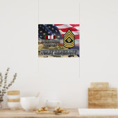 Eerste sergeant Afghanistan Campaign Ribbon Poster (Keuken)