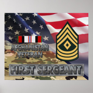 Eerste sergeant Afghanistan Campaign Ribbon Poster