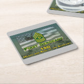 Eerste Sergeant Herdenkingsgeschenk Vierkante Kartonnen Onderzetter (Schuin)