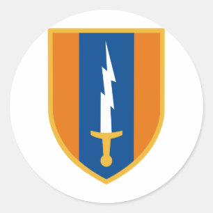 Eerste signaalbrigade ronde sticker