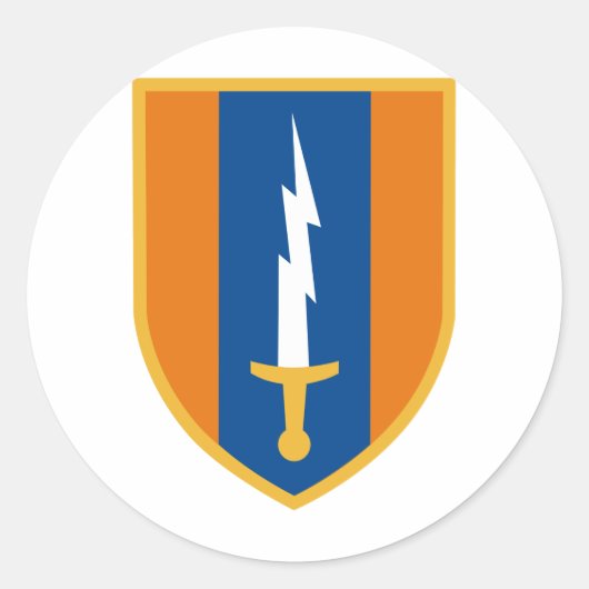 Eerste signaalbrigade ronde sticker (Voorkant)