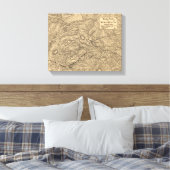 Eerste slag op Bull Run - Panoramiek in de burgero Canvas Afdruk (Insitu (Slaapkamer))