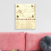 Eerste slag op Bull Run - Panoramiek in de burgero Canvas Afdruk (Insitu (Woonkamer))