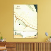 Eerste slag op Bull Run - Panoramiek in de burgero Canvas Afdruk (Insitu (Woonkamer))