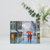 Eerste sneeuw in Parijs Briefkaart (Staand voorkant)