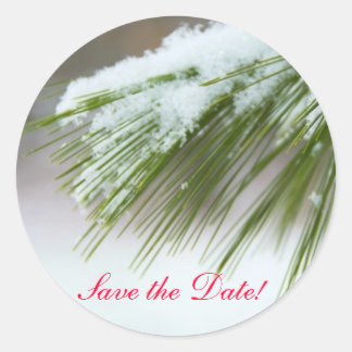 Eerste sneeuw ronde sticker