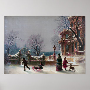 Eerste sneeuwkerscène poster