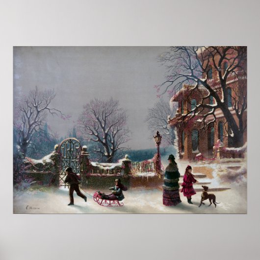 Eerste sneeuwkerscène poster (Voorkant)