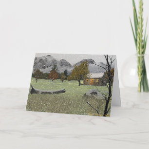 Eerste sneeuwval feestdagen kaart