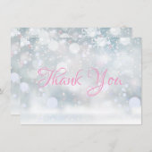 Eerste Sneeuwvlokken Dank Je Bedankkaart (Voorkant / Achterkant)