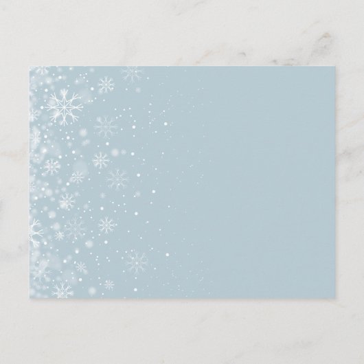 Eerste sneeuwvlokken Wintertrouw Huwelijk Opslaan Briefkaart (Achterkant)