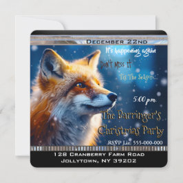 Eerste Sneeuwvos jaarlijkse Kerstfeest Kaart