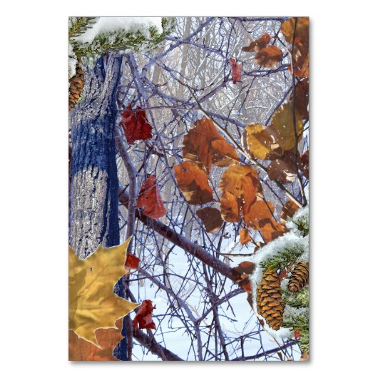 Eerste sneeuwwintercamouflage afdrukken kaart (Voorkant)