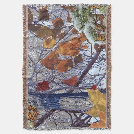 Eerste sneeuwwintercamouflage-decor deken (Voorkant Verticaal)