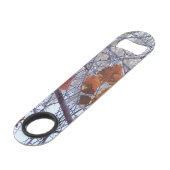 Eerste sneeuwwintercamouflage-decor speed flessenopener (Achterkant Gekanteld)