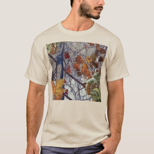 Eerste sneeuwwintercamouflage-decor t-shirt (Voorkant)