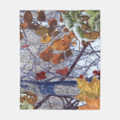 Eerste sneeuwwinterscène Camouflage schilderen Fleece Deken (Voorkant)