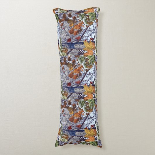 Eerste sneeuwwinterscène Camouflage schilderen Lichaamskussen (Voorkant Verticaal)