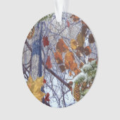 Eerste sneeuwwinterscène Camouflage schilderen Ornament (voorkant)