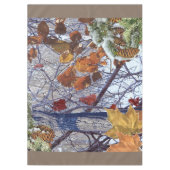 Eerste sneeuwwinterscène Camouflage schilderen Tafelkleed (Voorkant)