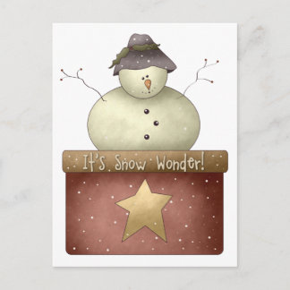 Eerste Snowel. Het is Sneeuwwonder. Briefkaart