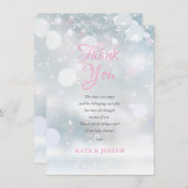 Eerste Snowflakes Baby shower Dank je gedicht Bedankkaart (Voorkant / Achterkant)