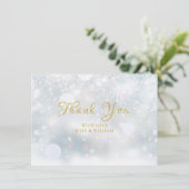 Eerste Snowflakes Gold Bedankt (Staand voorkant)