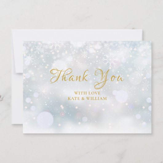 Eerste Snowflakes Gold Bedankt (Voorkant)