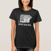 Eerste sociale media I Amateur Radio Ham Radio Ope T-shirt (Voorkant)