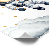 Eerste Space Adventure Boy Verjaardag Welkom Poster (Hoek)