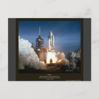 Eerste Space Shuttle start STS-1 Columbia Briefkaart