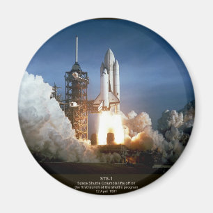 Eerste Space Shuttle start STS-1 Columbia Magneet