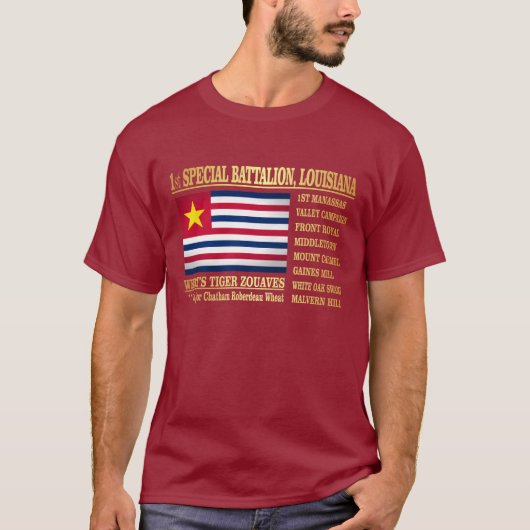 Eerste speciale bataljon, Louisiana Infantry (BA2) T-shirt (Voorkant)