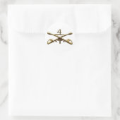 Eerste Squadron Vierde Cavalerie Brass Ronde Sticker (Tas)