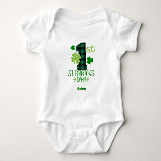 Eerste St. Patrick's Day Romper (Voorkant)