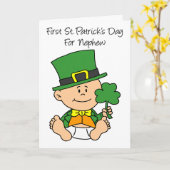 Eerste St Patrick's Day voor neef Kaart (Gele Bloem)